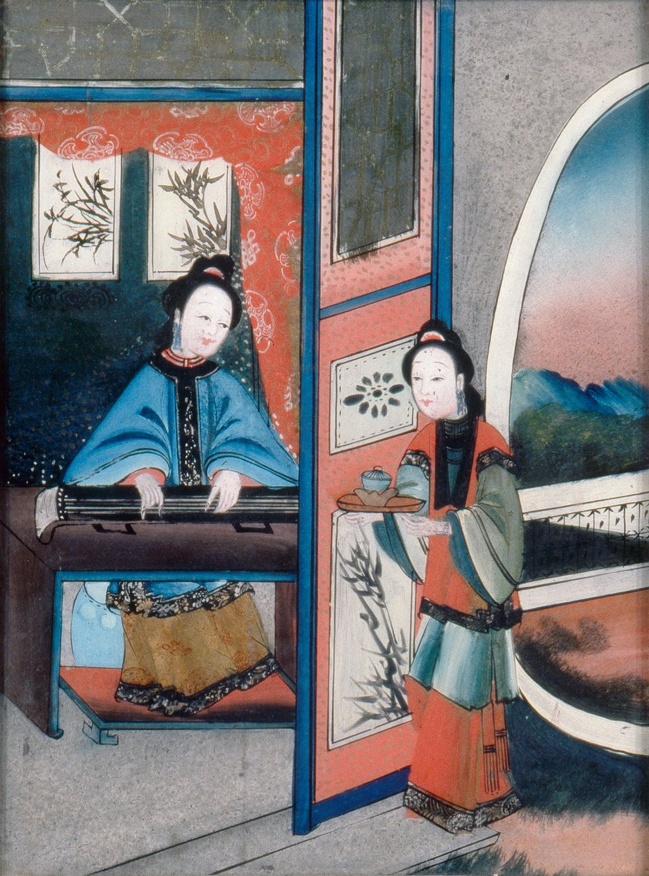 Chinees Interieur door Qing Dynasty Chinese School