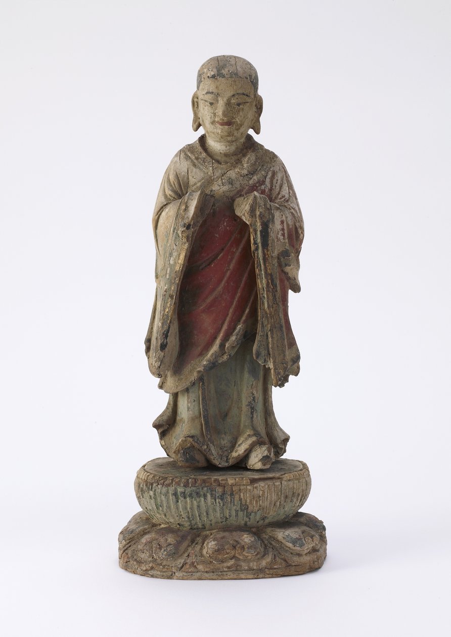 Beeld van de monnik A-nan (Ananda) door Qing Dynasty Chinese School