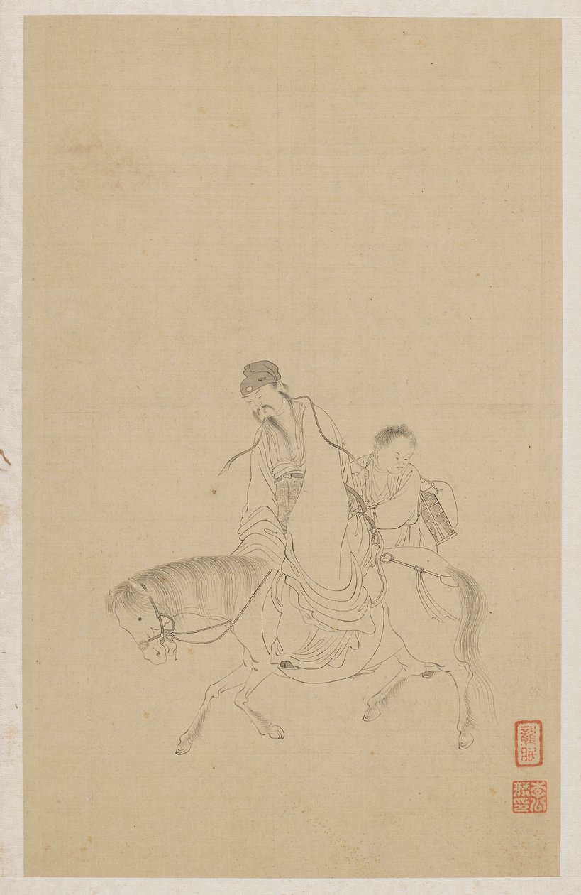 Figuur door Qing Dynasty Chinese School