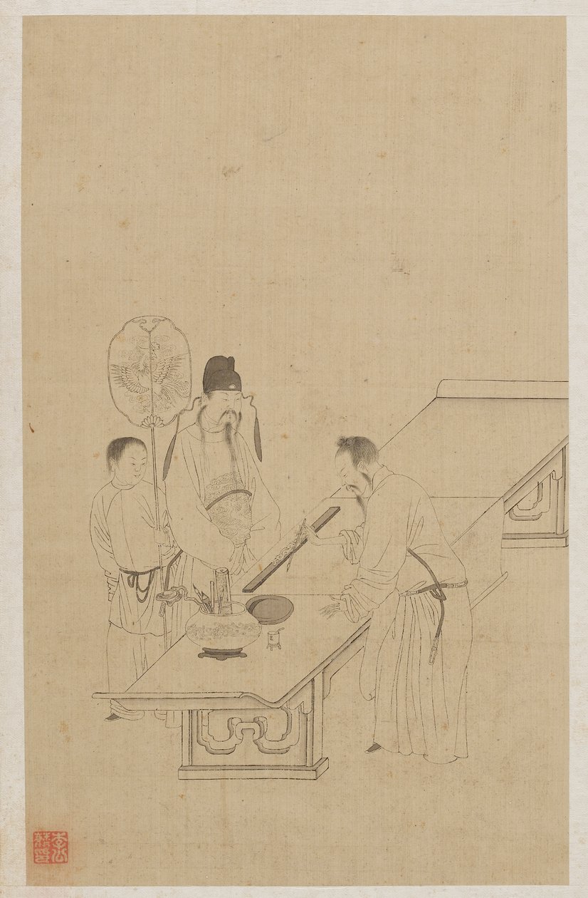 Figuur door Qing Dynasty Chinese School