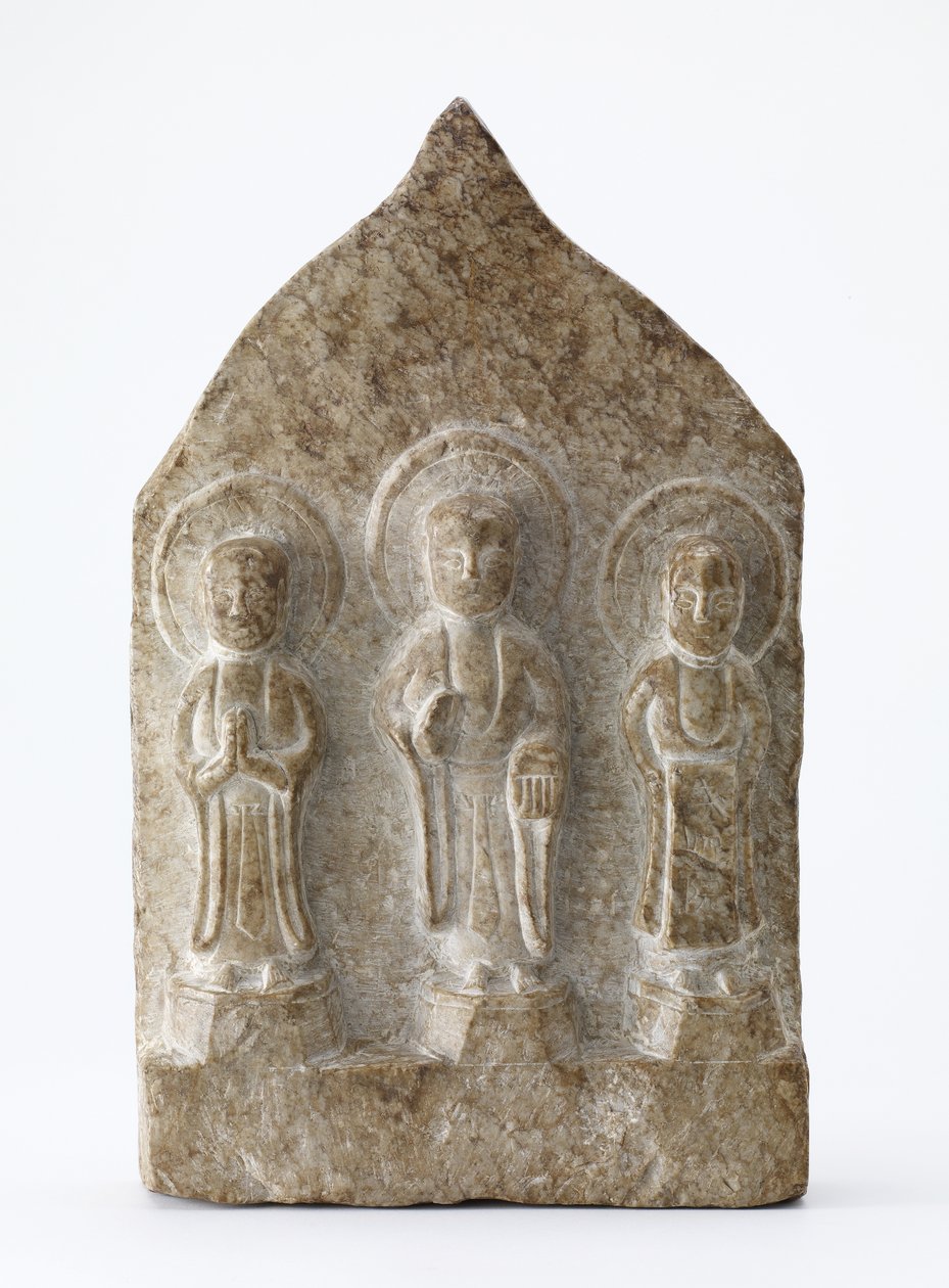 Vervalsing van een kleine boeddhistische tablet door Qing Dynasty Chinese School
