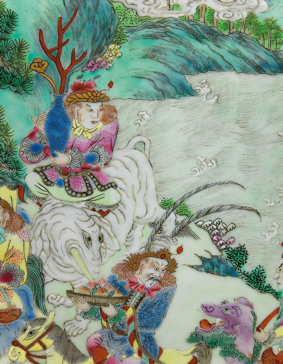 Detail (Een van een Paar Keizerlijke Famille Rose Vazen) door Qing Dynasty   Jiaqing Period Chinese School