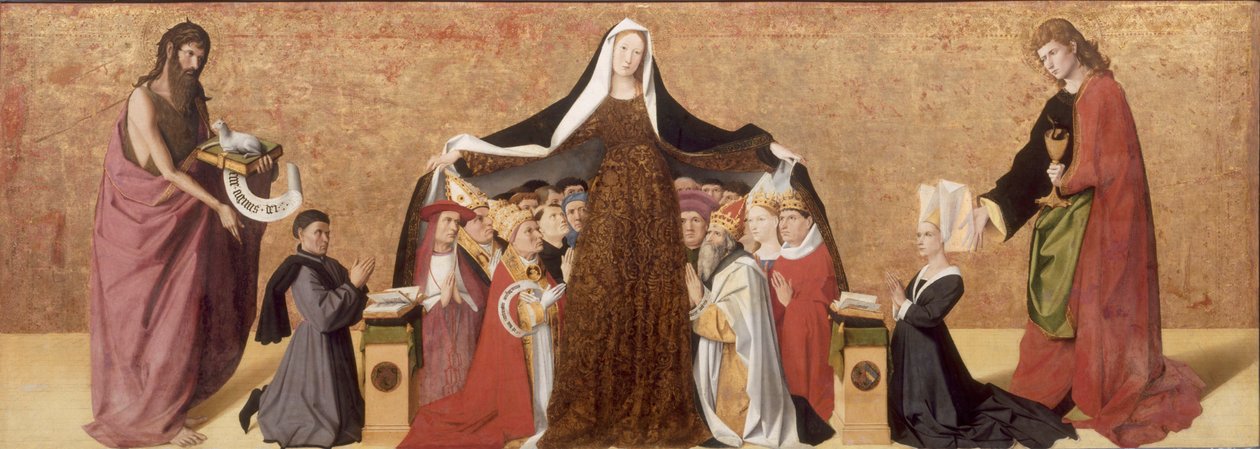 De Maagd van Barmhartigheid van de familie Cadard, 1453 door Quarton
