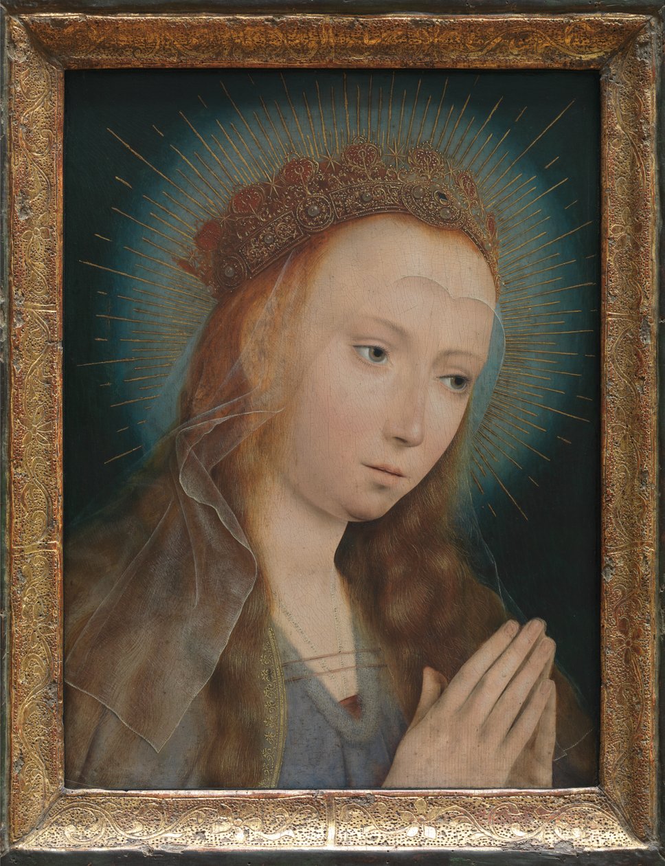 Maagd in gebed door Quentin Massys or Matsys