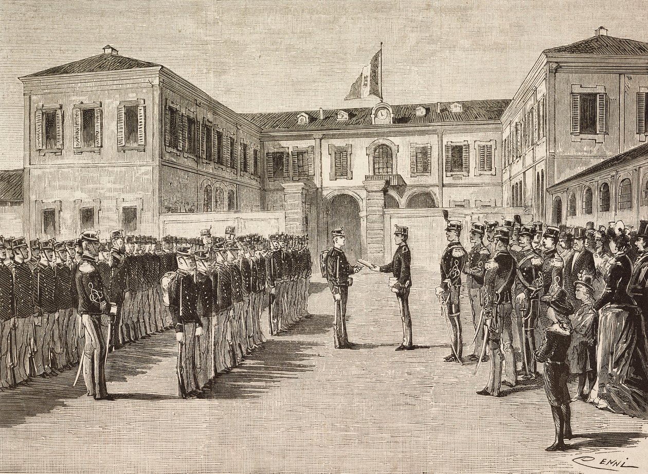 Prins Vittorio Emanuele (1870-1946), Graaf van Turijn, reikt diploma