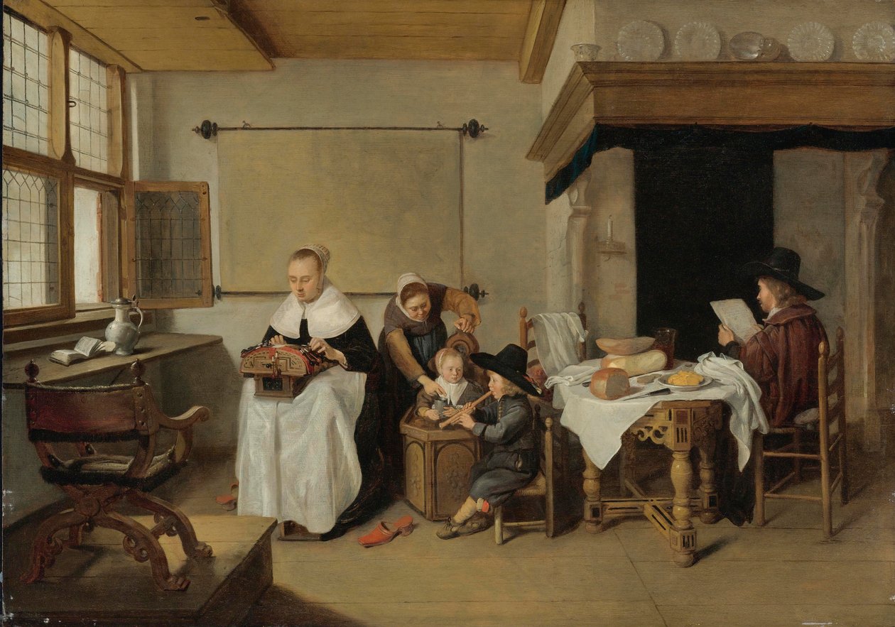 Een Familie in een Interieur | Quirijn van Brekelenkam