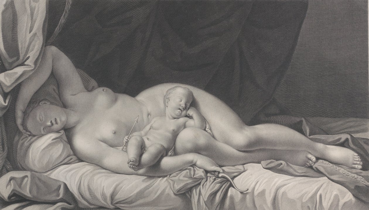 Slapende Venus met Cupido op haar schoot, 1783 door Quirin Mark