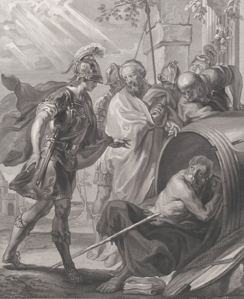 De ontmoeting van Diogenes van Sinope en Alexander de Grote door Quirin Mark