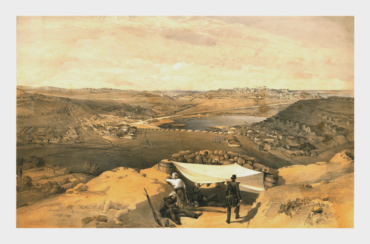 De stadsbatterijen van Sebastopol vanuit de geavanceerde parallel van Chapman