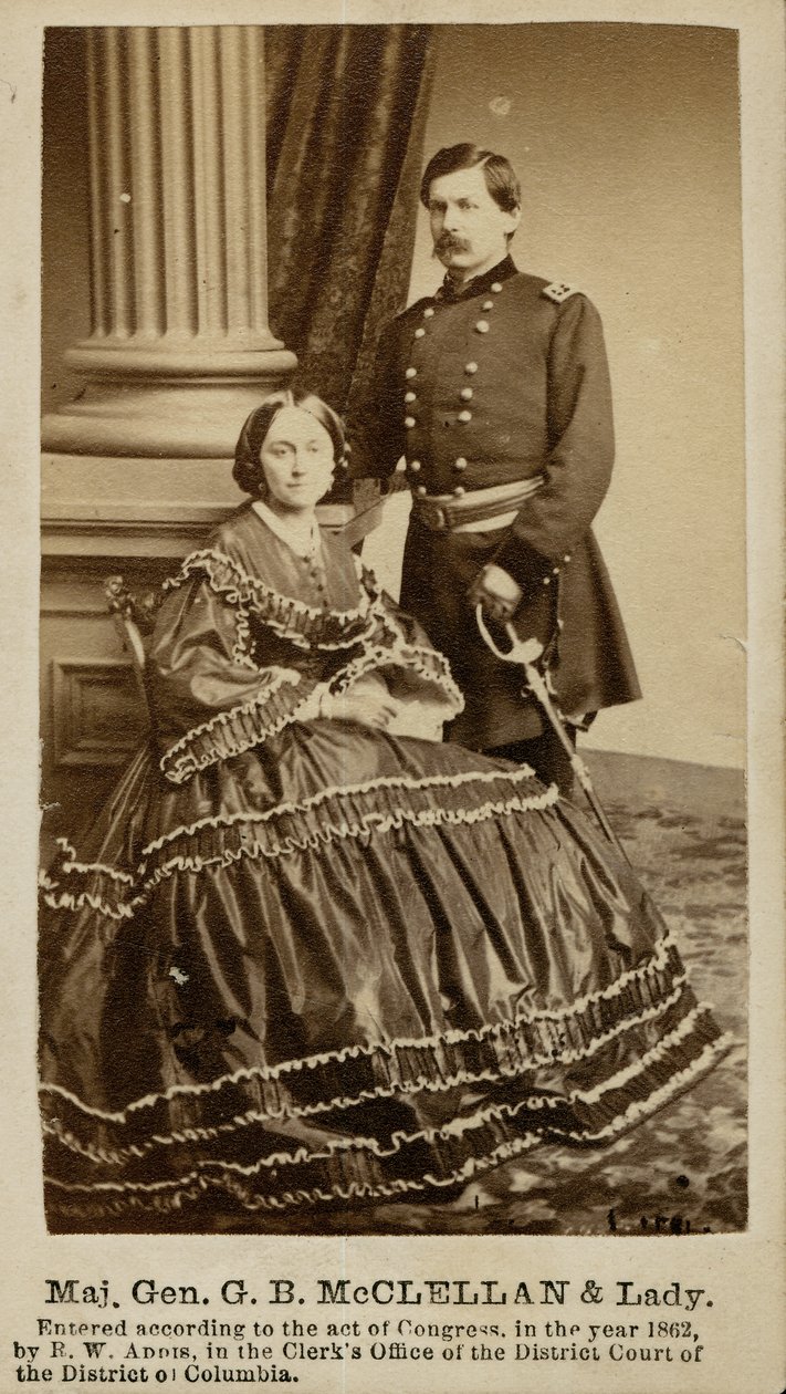 George B. McClellan, generaal-majoor (Unie), en Ellen Mary Marcy door R.W. Addis