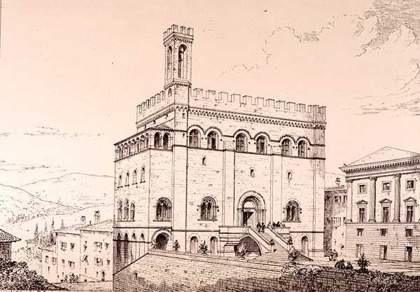 Palazzo del Comune, Gubbio, Italië, uit 