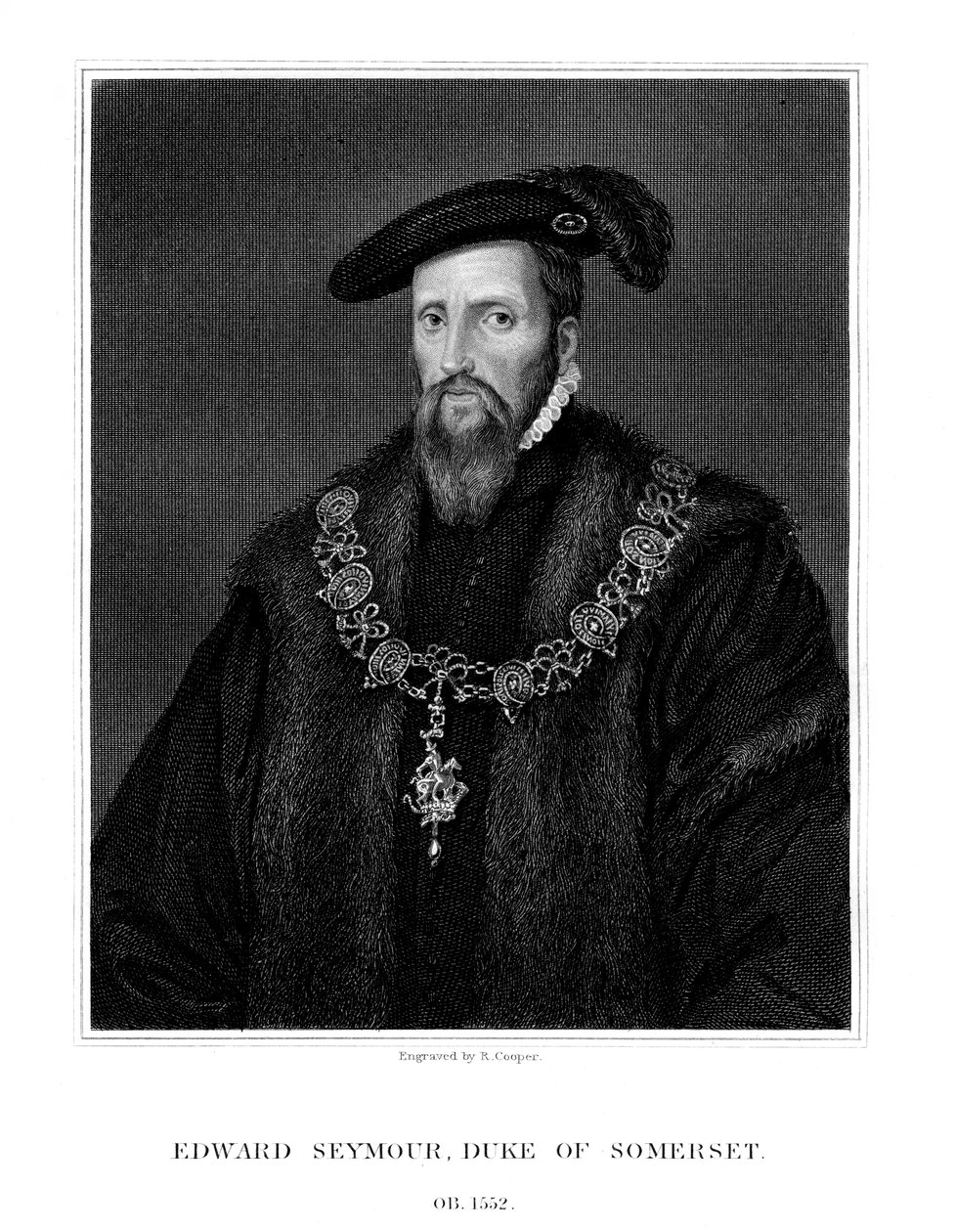 Edward Seymour, 1e Hertog van Somerset, Lord Protector van Engeland, 1823 door R. Cooper