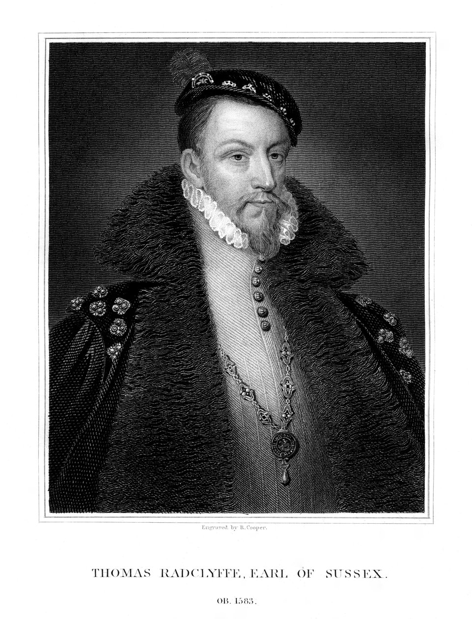 Thomas Radclyffe, 3e graaf van Sussex, Lord-Lieutenant van Ierland door R. Cooper