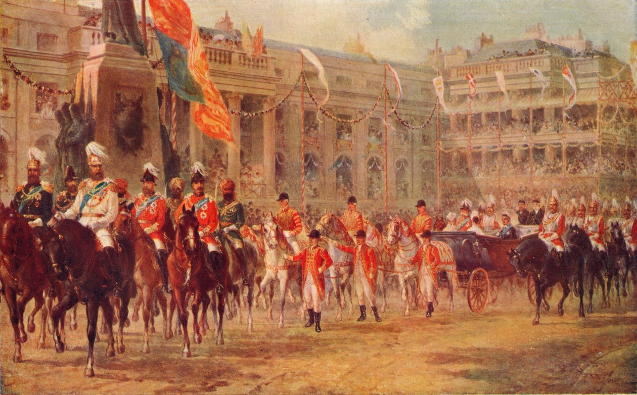 De Jubileumprocessie van de Koningin op Weg naar Westminster Abbey, 21 juni 1887, 1906 door R Dudley
