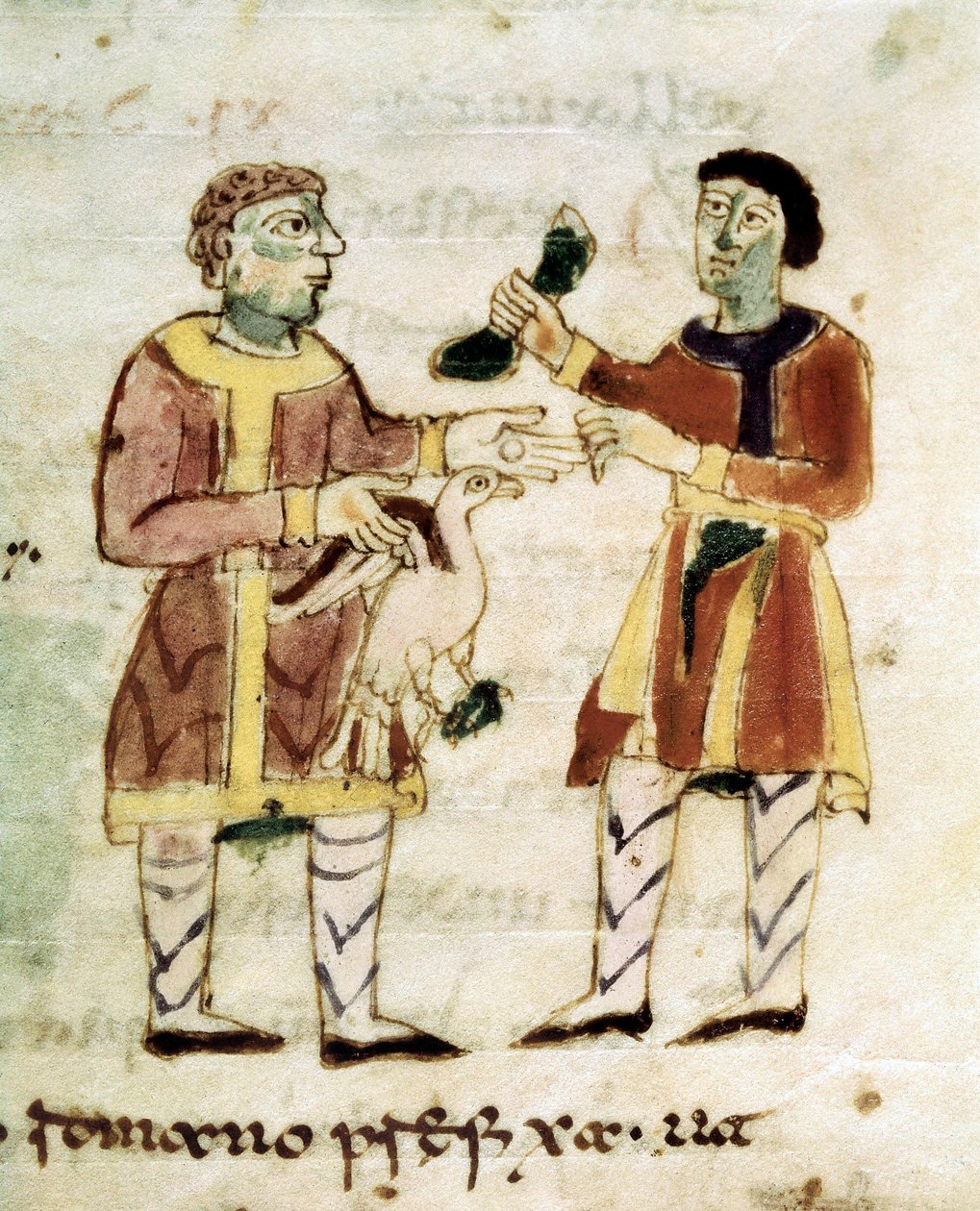 De kippenkoopman uit een manuscript 