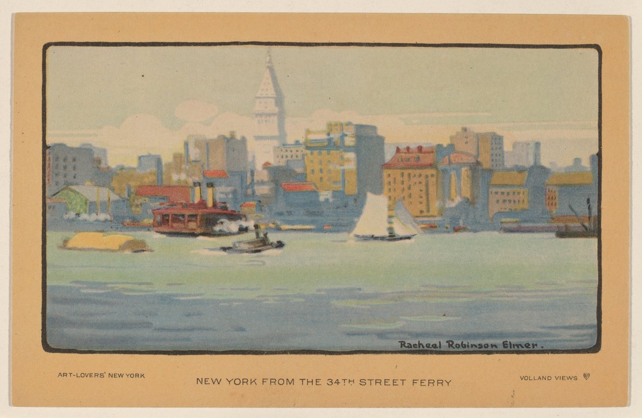 New York vanaf de 34th Street Ferry door Rachael Robinson Elmer
