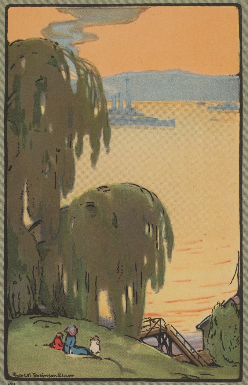 De Hudson vanaf Riverside Drive, 1914 door Rachael Robinson Elmer