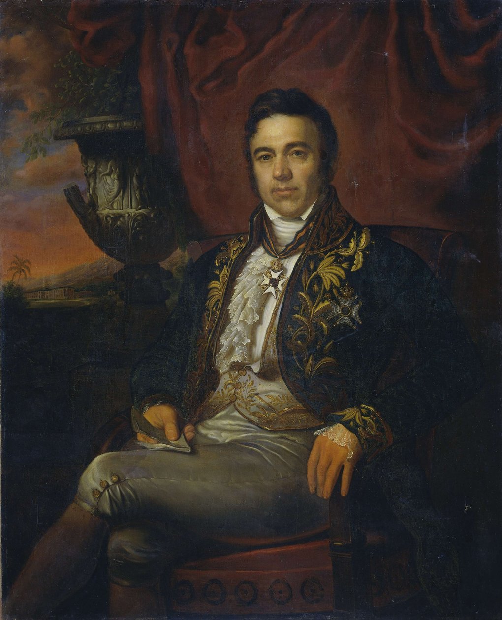 Portret van Jean Chrétien Baud (1789-1859) door Raden Saleh