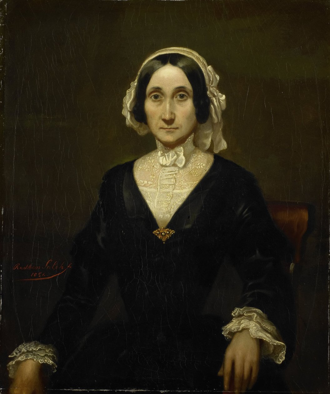 Portrait of Mrs van Alphen door Raden Saleh