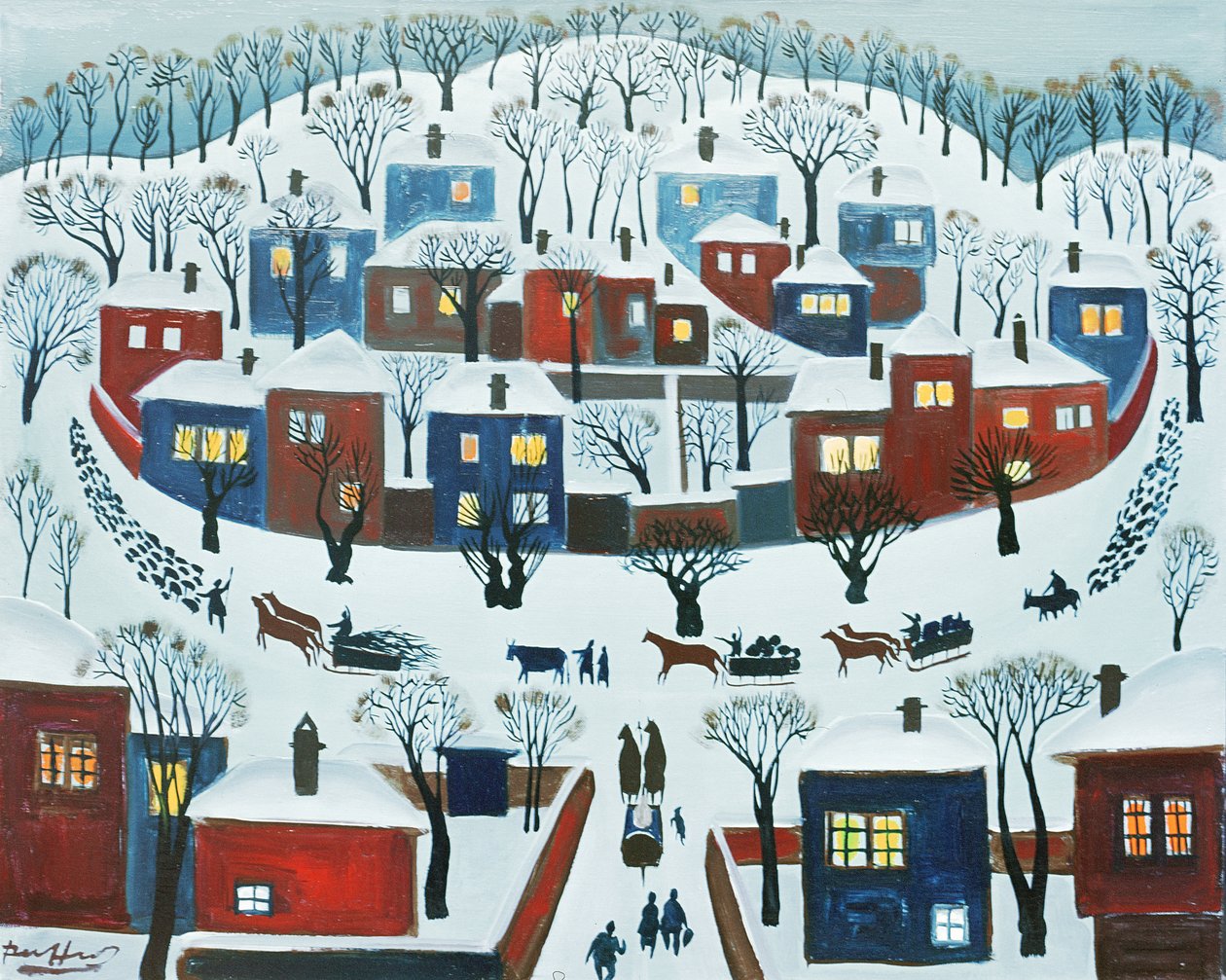 Winterdorp, 1969 door Radi Nedelchev