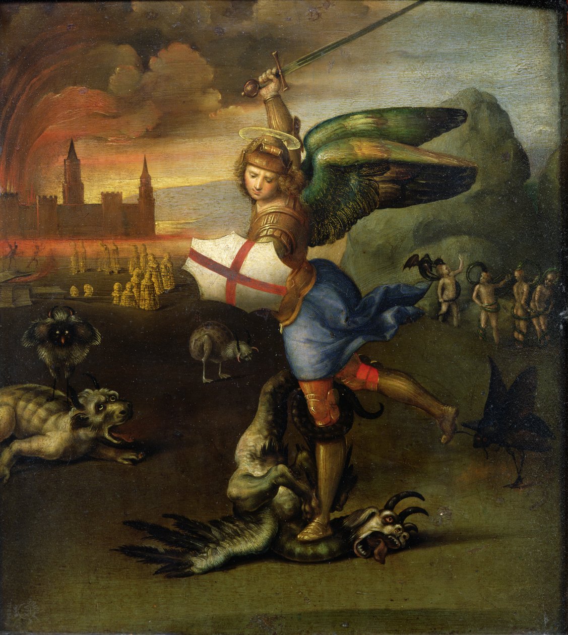 St. Michael, c.1503-05 door Raffaello Sanzio Raphael