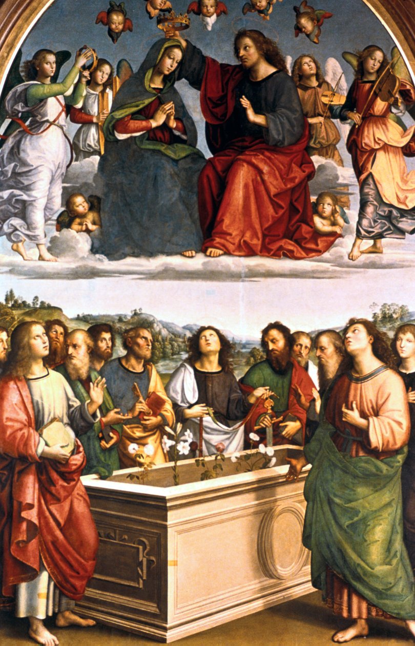 De Kroning van de Maagd Oddi Altaar, 1502-1503 door Raffaello Sanzio Raphael