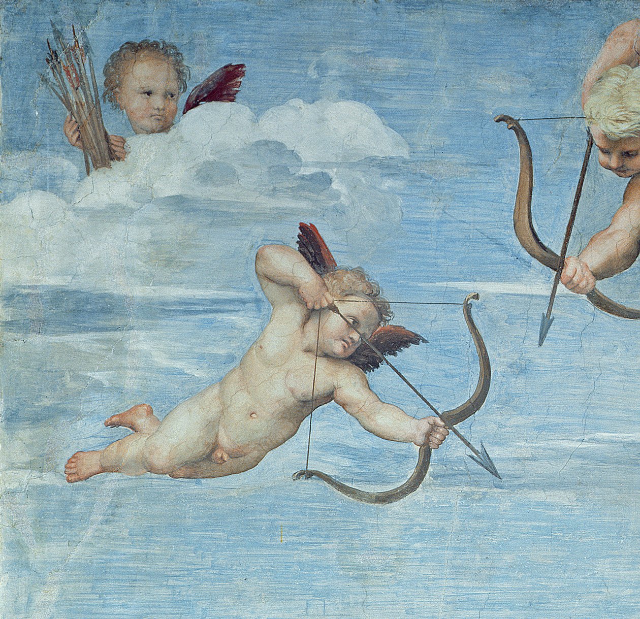 De triomf van Galatea, 1512-14 (detail) door Raffaello Sanzio Raphael