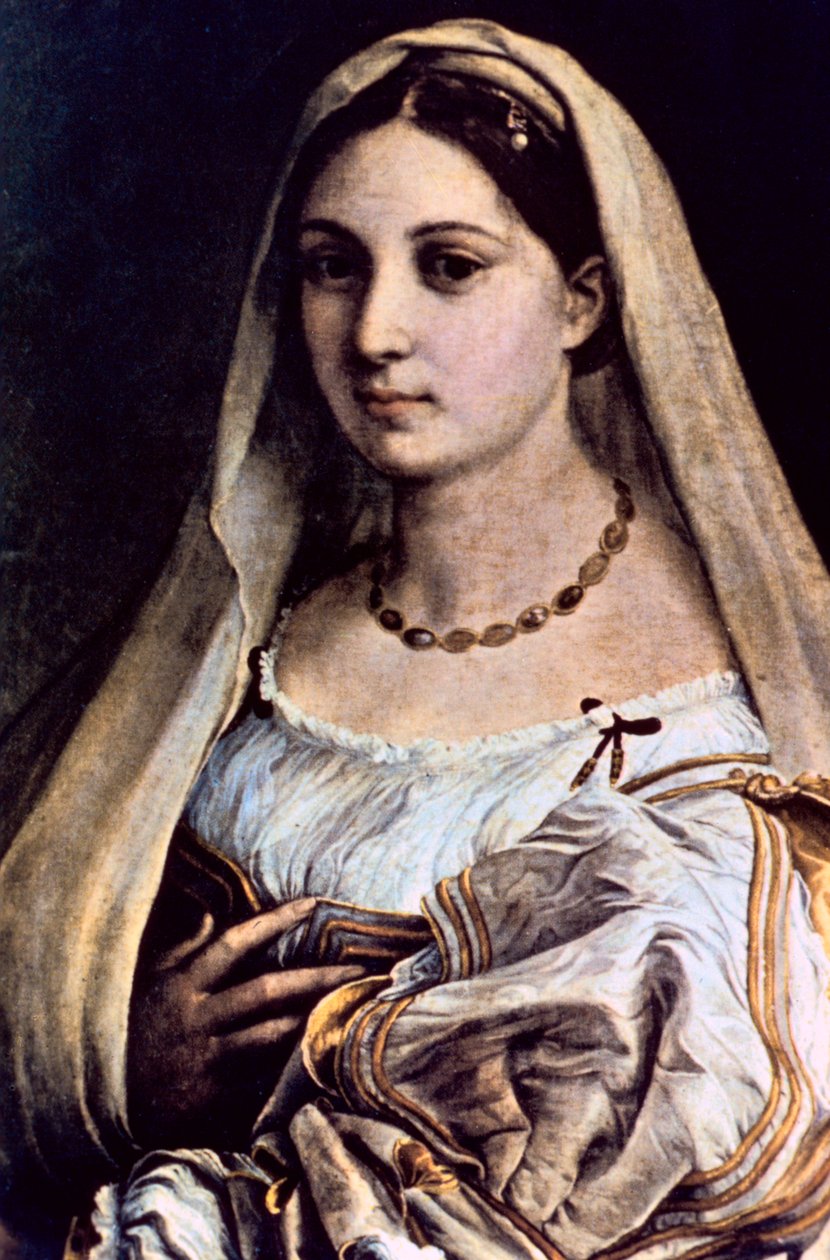 Vrouw met een sluier La Donna Velata, 1512-1513 door Raffaello Sanzio Raphael