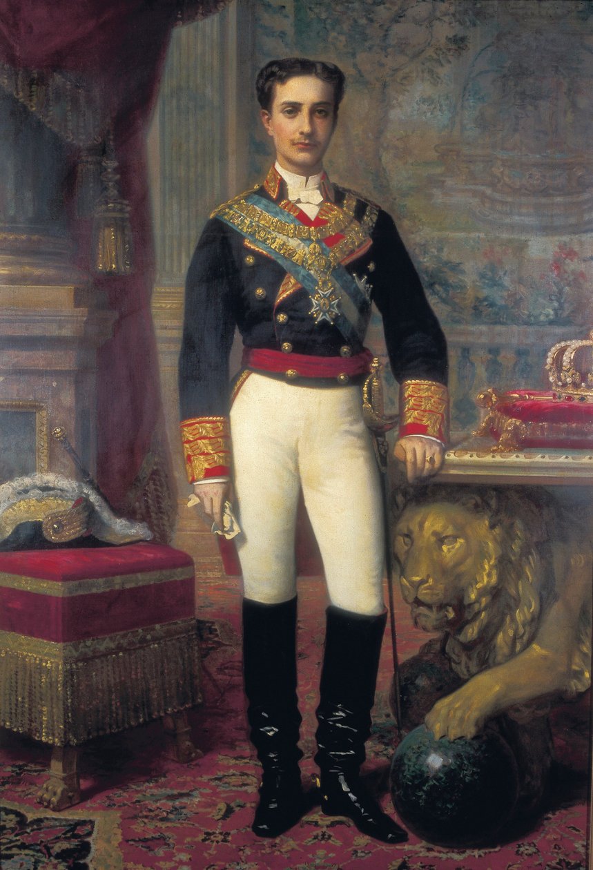 Portret van Alfonso XII (1857-1885), laatste derde van de 19e eeuw door Raimundo de Madrazo y Garreta