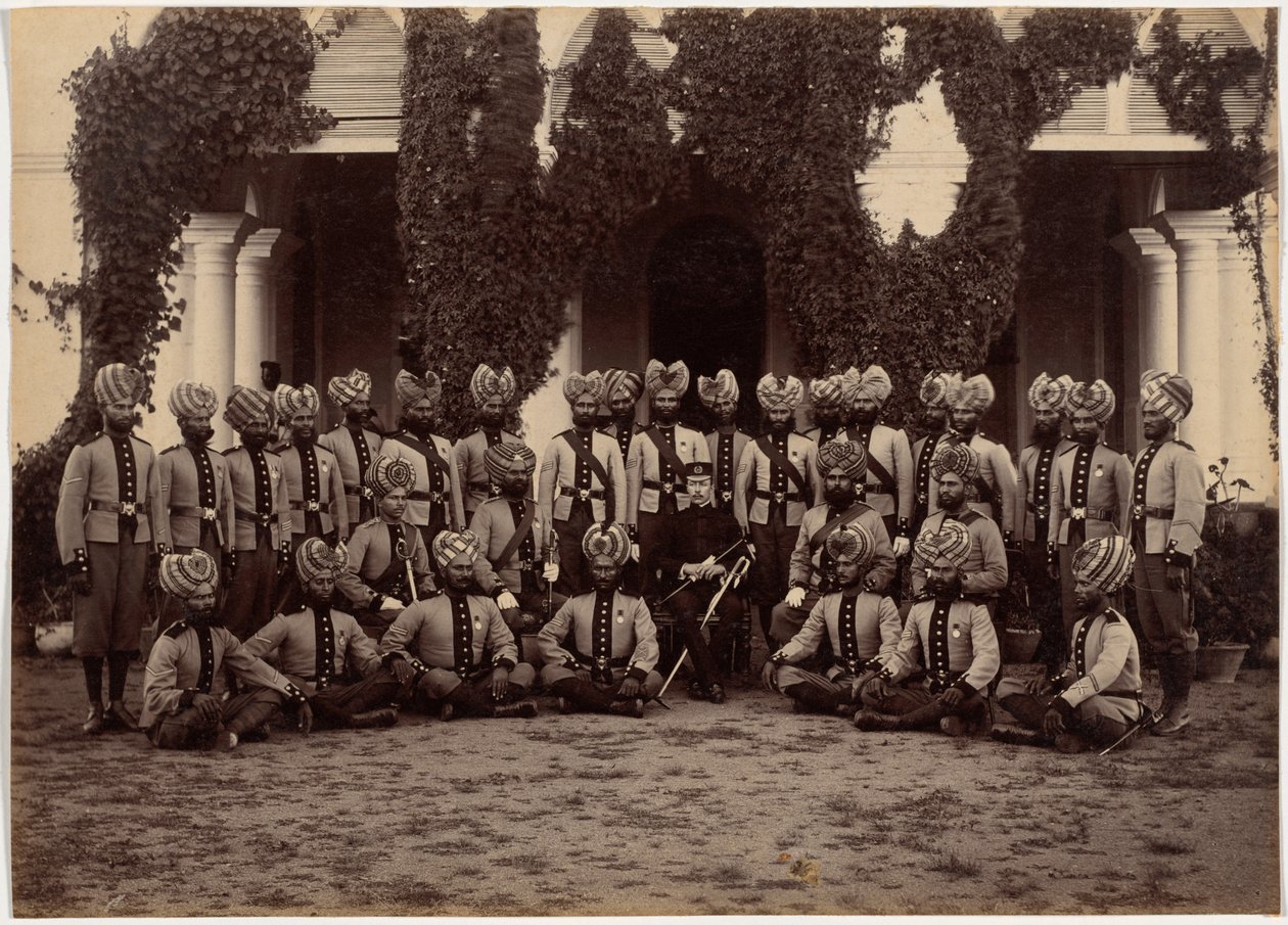 Detachement van het Bhopal-bataljon in Indore door Raja Deen Dayal