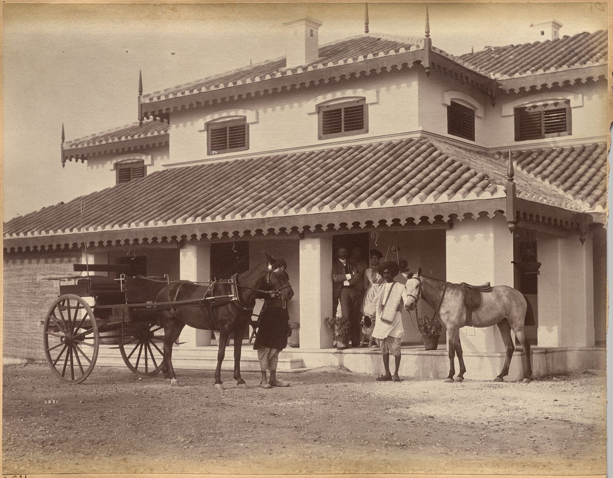 De heer MacNull, Jhansi (verso) door Raja Deen Dayal