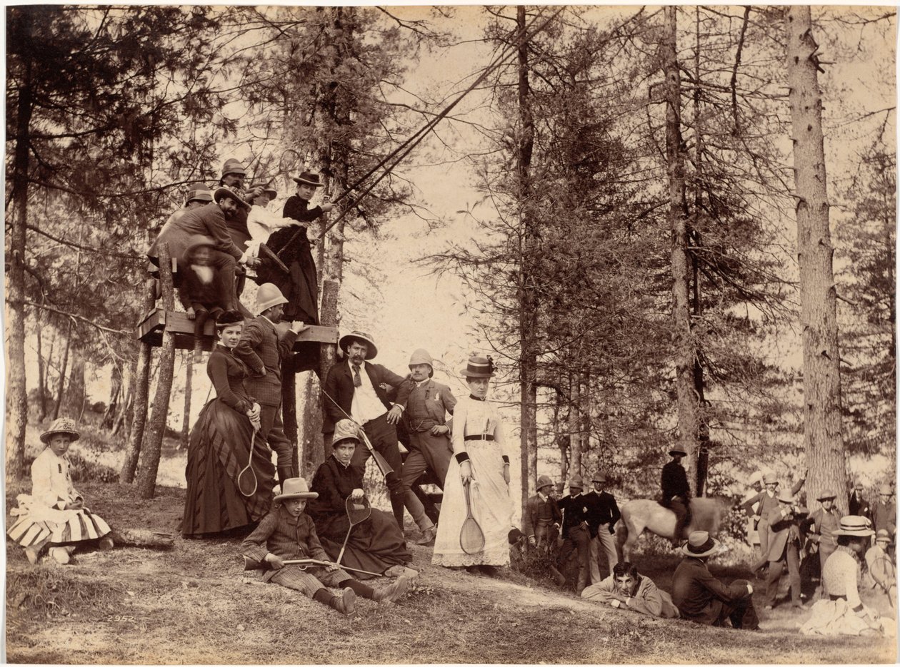 Picknickgezelschap, Mashobra door Raja Deen Dayal