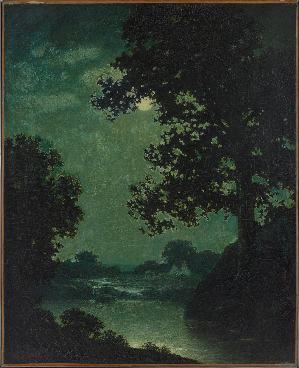 Maanlicht door Ralph Albert Blakelock