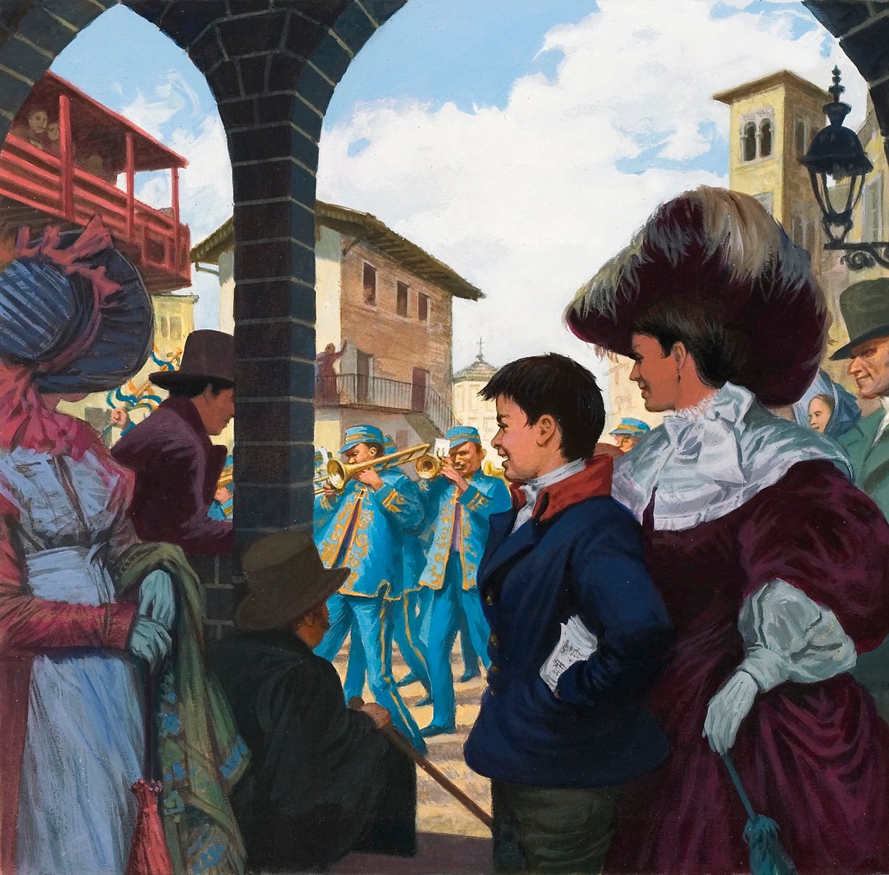 Giuseppe Verdi (1813-1901) als jonge jongen (gouache op papier) door Ralph Bruce