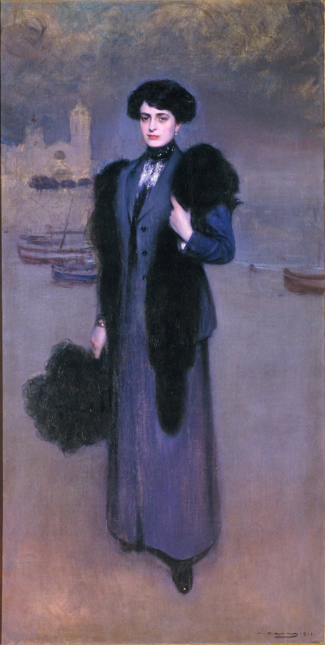 Portret van Dolors Vidal door Ramon Casas i Carbo