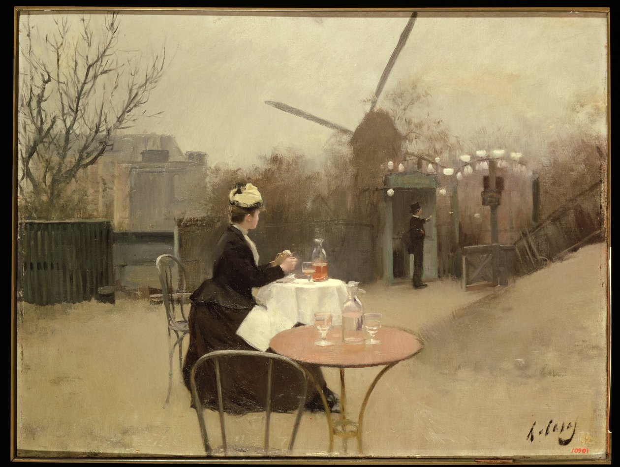 Buiten eten door Ramon Casas i Carbo