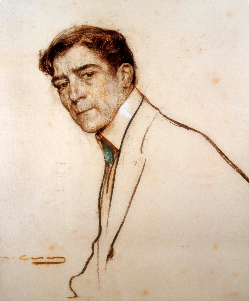 Portret van Alexandre de Riquer door Ramon Casas i Carbo