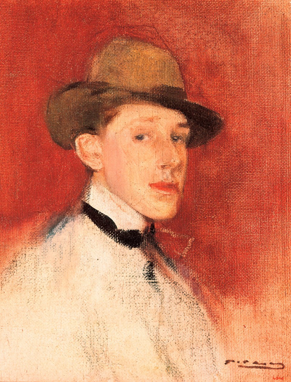Studie voor een portret van koning Alfonso XIII (of Alphonse de Bourbon) (1886-1941) (detail) door Ramon Casas i Carbo