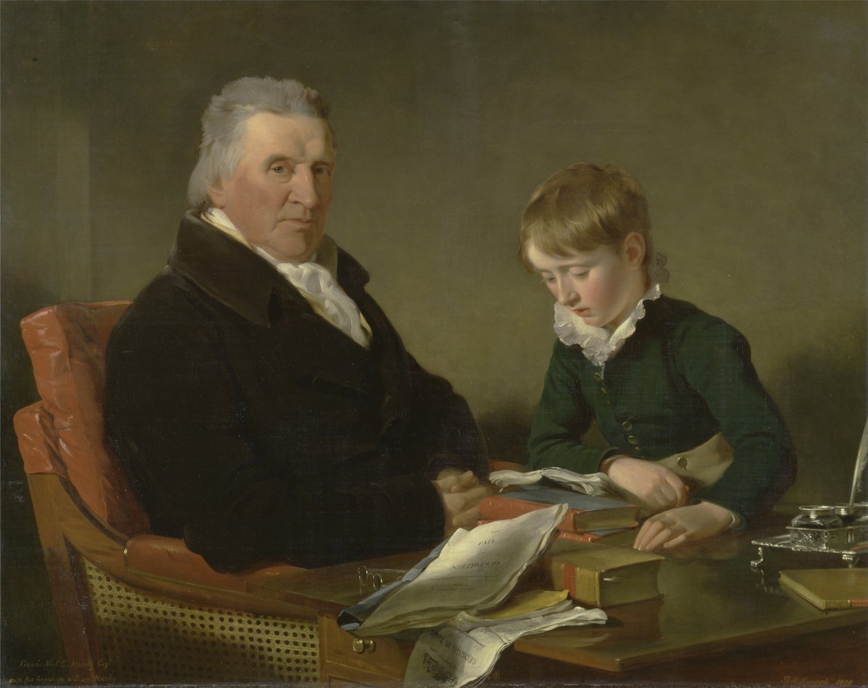 Francis Noel Clarke Mundy en zijn Kleinzoon, William Mundy door Ramsay Richard Reinagle