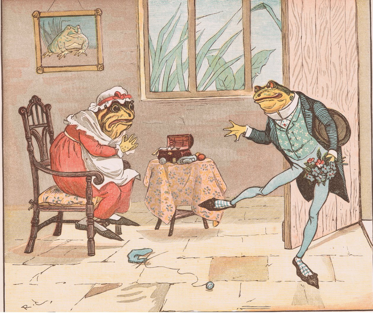 Een kikker die zou gaan vrijen door Randolph Caldecott
