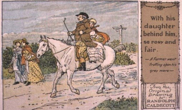 Een boer ging draven op zijn grijze merrie door Randolph Caldecott
