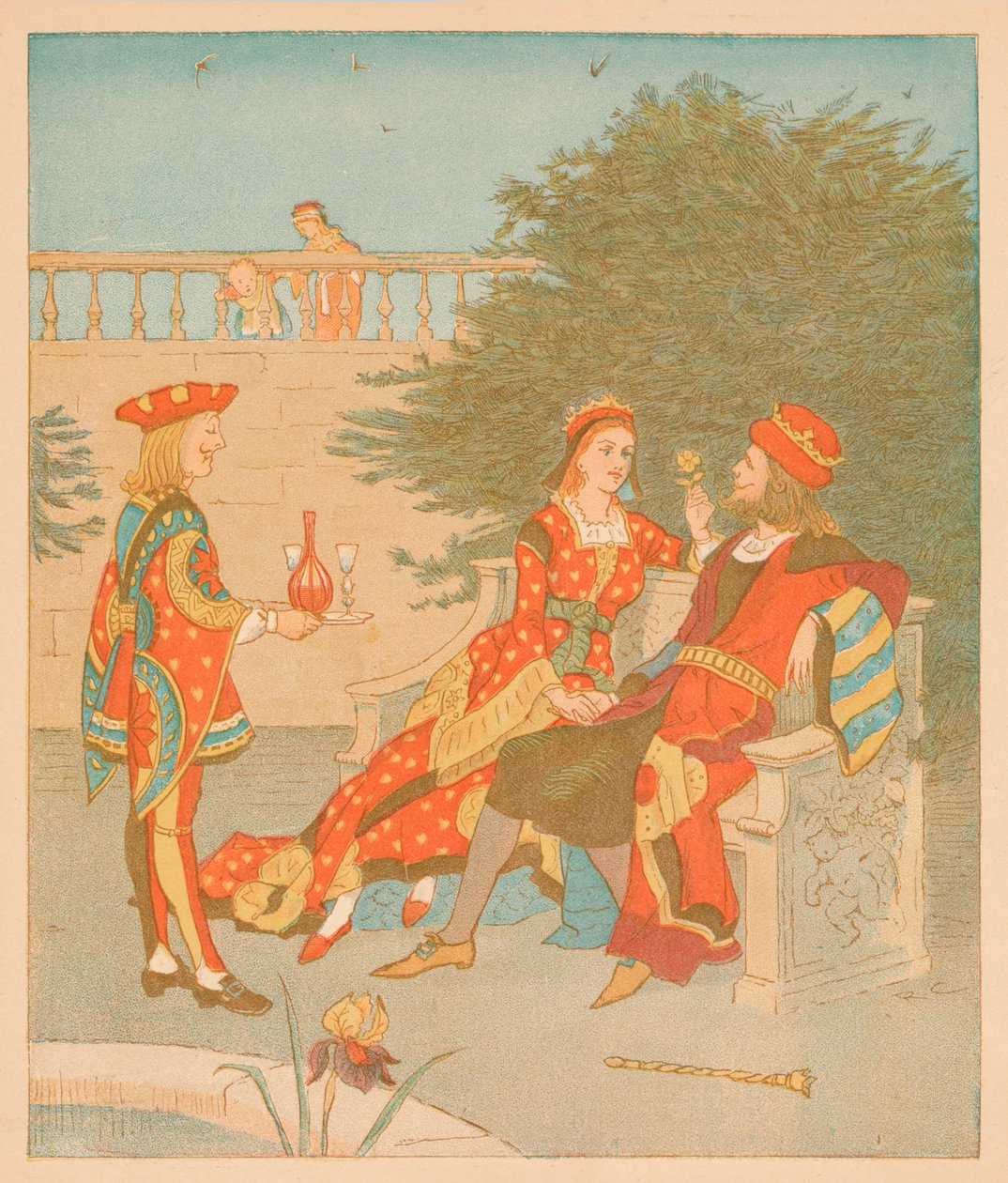 De Hartenboer en de Hartenkoningin, 1880 door Randolph Caldecott