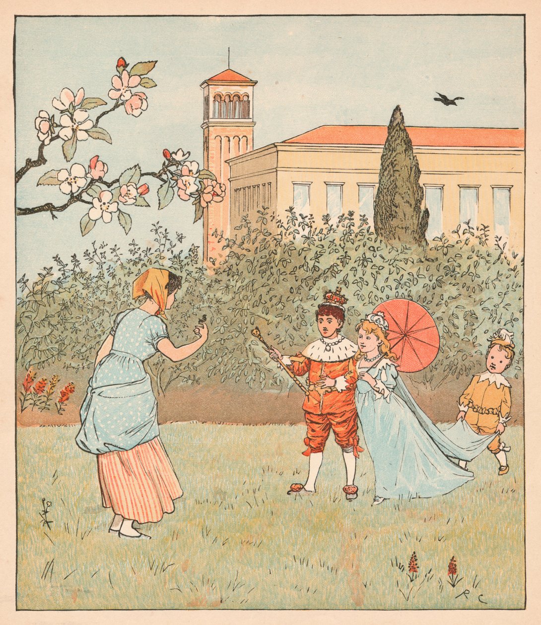 Het meisje en de Jenny Wren door Randolph Caldecott