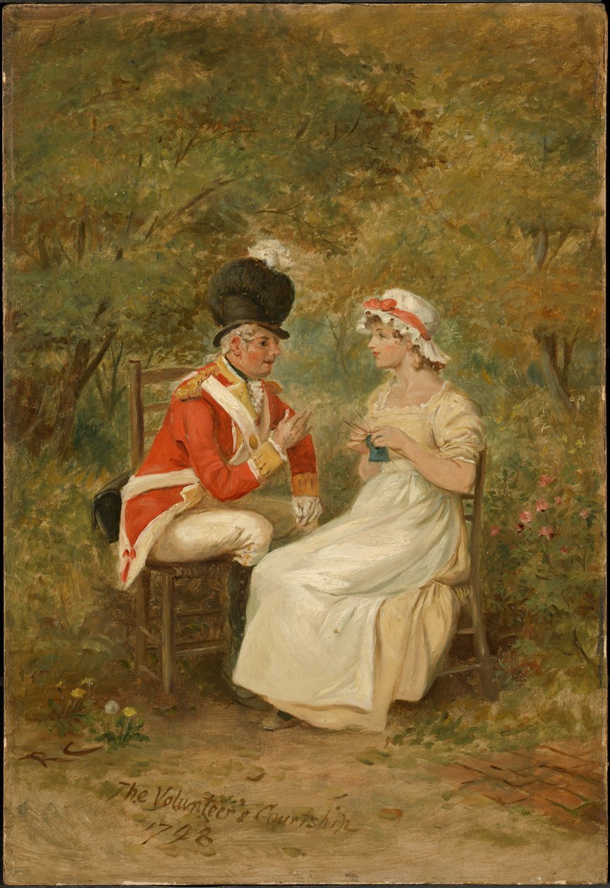De vrijage van de vrijwilliger, 1798 door Randolph Caldecott