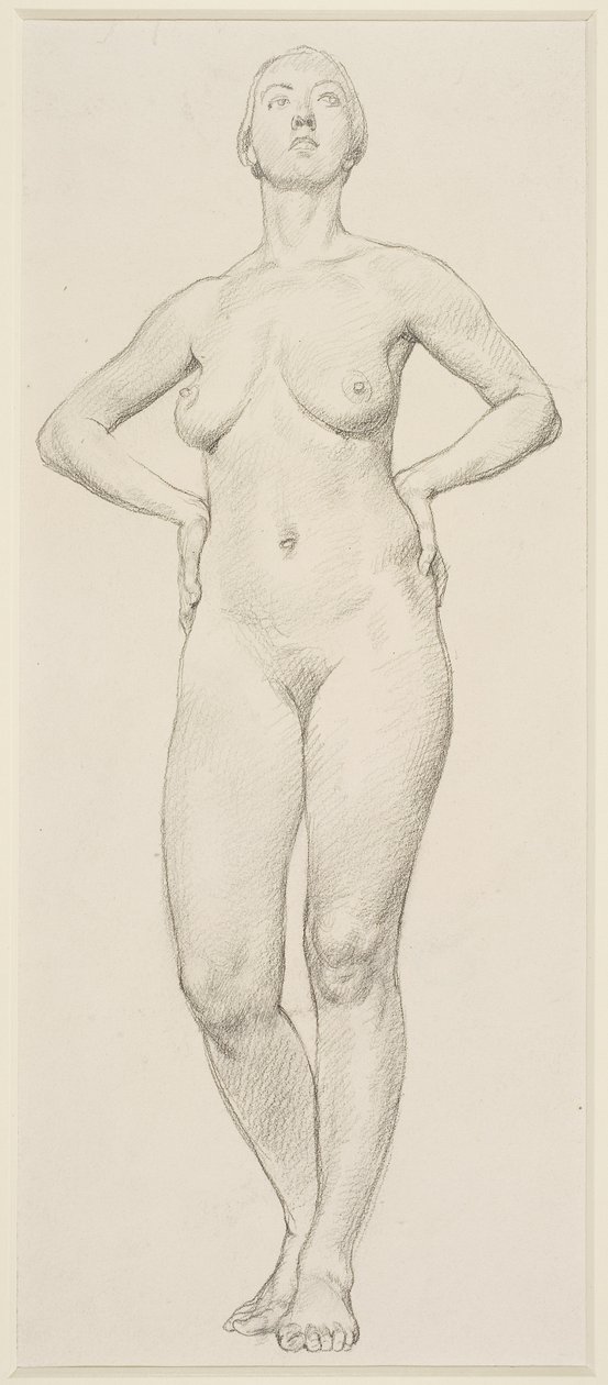 Studie van een vrouw door Randolph Schwabe