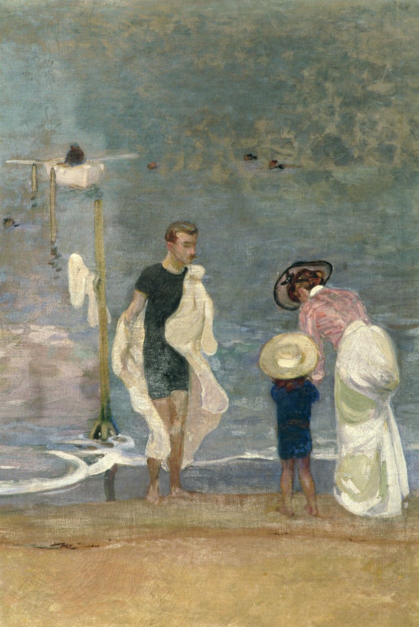 Op het strand (detail) door Raoul Du Gardier