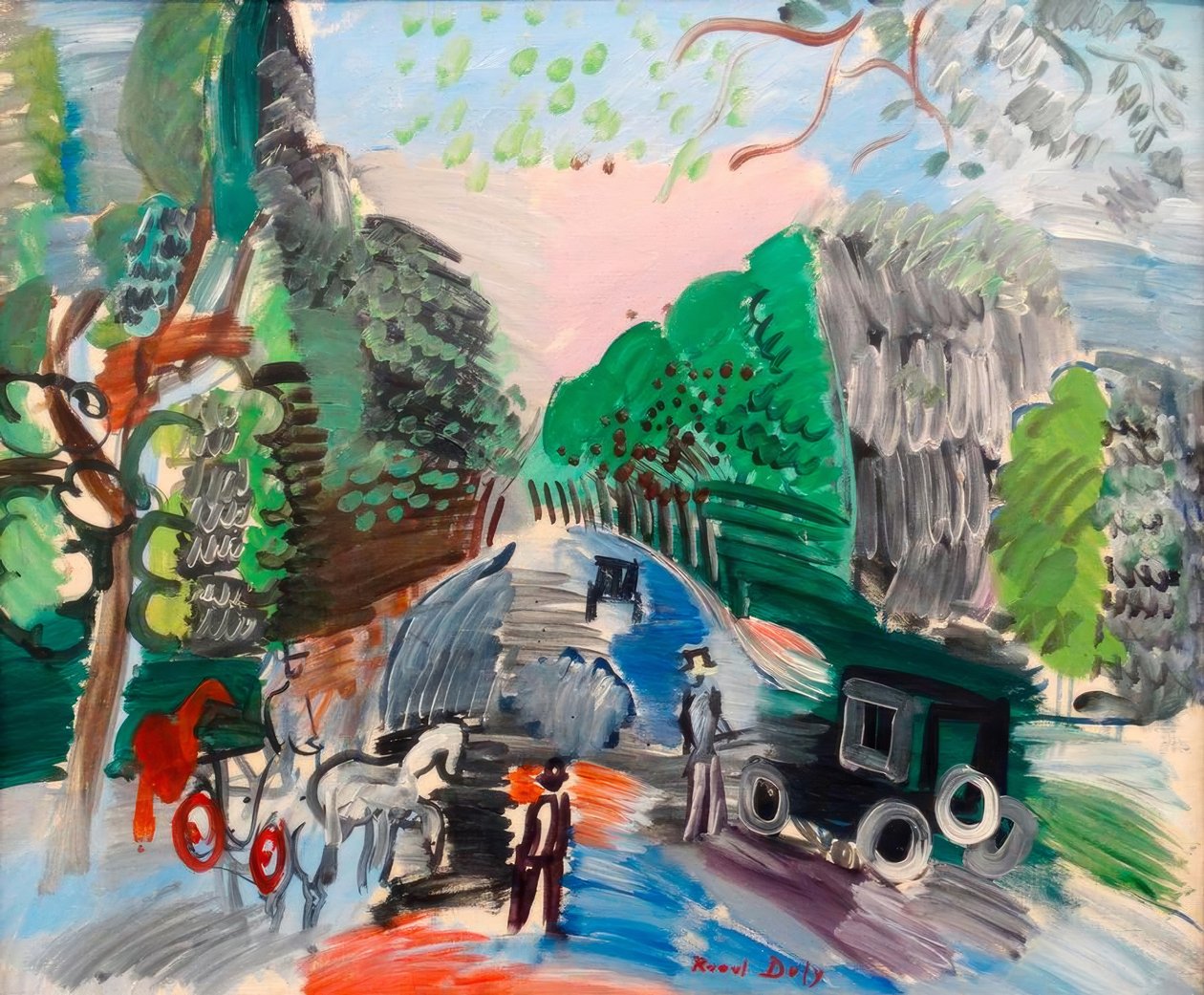 In Bois de Boulogne door Raoul Dufy