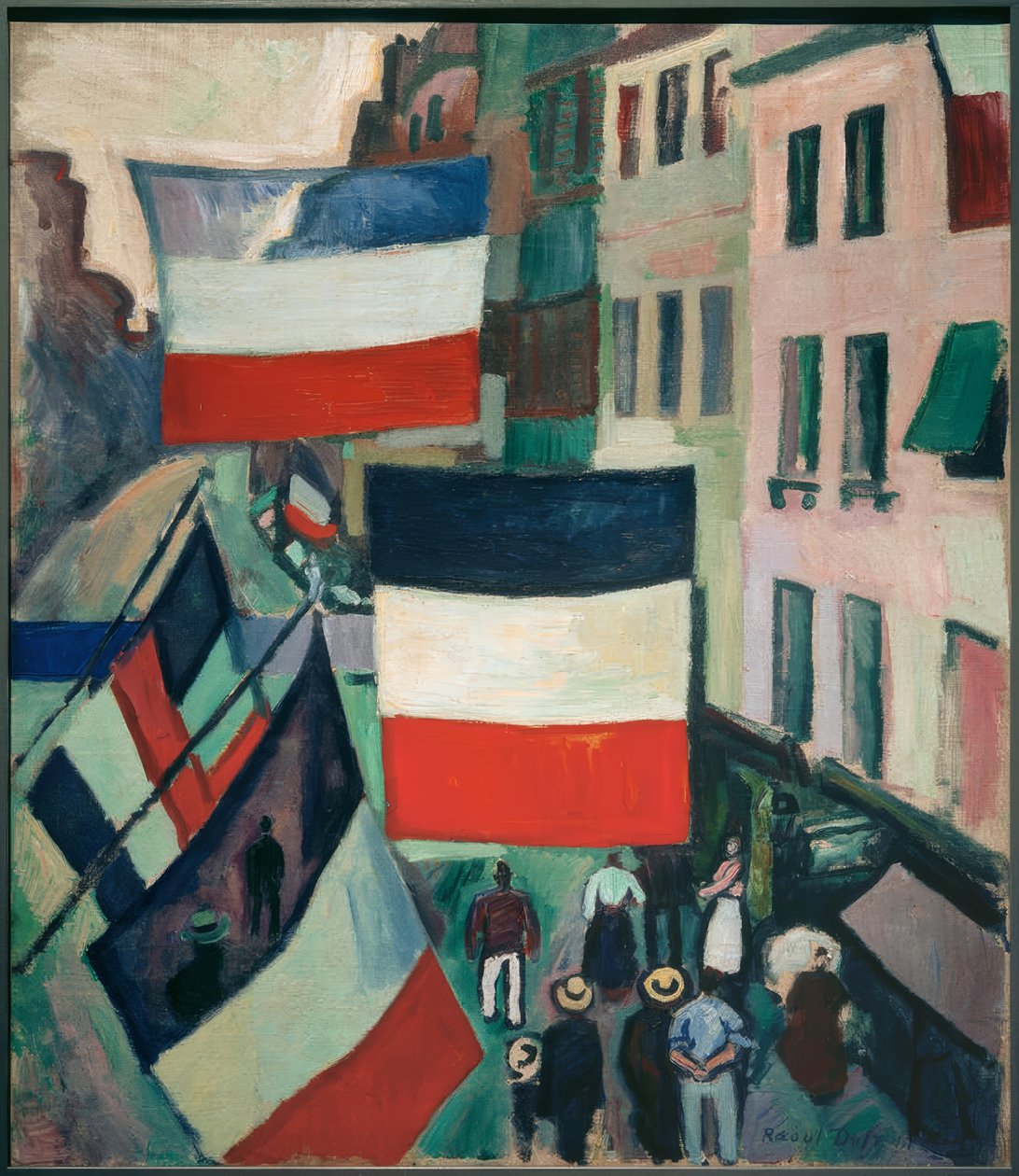 Gevlagde straat door Raoul Dufy