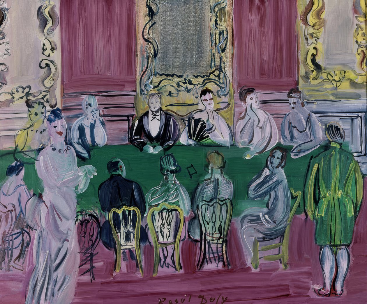 Het Baccarat-spel door Raoul Dufy