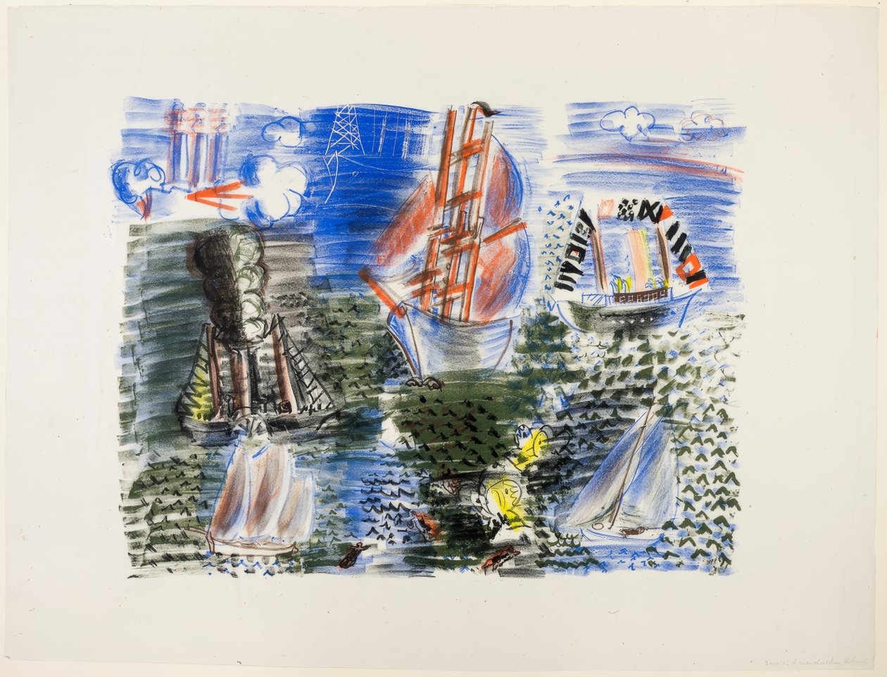 De zee door Raoul Dufy